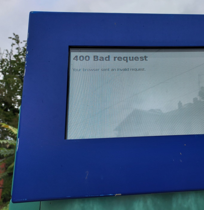 Bad request on ticket machine